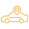 a yellow rideshare icon