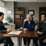 Attorney meeting with a grieving family to discuss filing a wrongful death claim in California under CCP § 377.60
